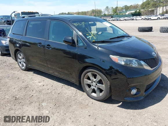 2012 Toyota Sienna SE with VIN 5TDXK3DC7CS262033, listed as a IAAI auction lot 42135817 with 134,546 mi miles and . Bid and sale history available at DreamBid. Image 1.