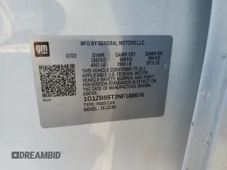 2022 Chevrolet Malibu LS with VIN 1G1ZB5ST3NF188676, listed as a Copart auction lot 49047765 with 47,459 mi miles and Salvage Title. Bid and sale history available at DreamBid. Image 12.