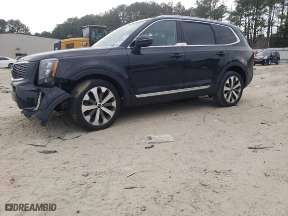 2021 Kia Telluride EX with VIN 5XYP34HC6MG194030, listed as a Copart auction lot 50143925 with 87,261 mi miles and Salvage Title. Bid and sale history available at carsss.com. Image 1.