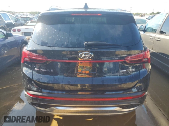 2022 Hyundai Santa Fe Hybrid SEL Premium with VIN KM8S3DA10NU018654, listed as a Copart auction lot 73786674 with 0 mi miles and Non Repairable. Bid and sale history available at carsss.com. Image 6.