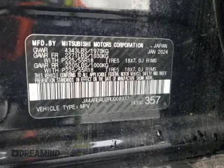 2024 Mitsubishi Outlander Sport S with VIN JA4ARUAU2RU008037, listed as a Copart auction lot 52294555 with 24,825 mi miles and Non Repairable. Bid and sale history available at carsss.com. Image 14.