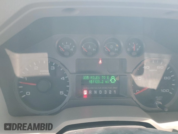 2008 Ford F-250 XL with VIN 1FTSW20R98ED48430, listed as a Copart auction lot 48976345 with 151,120 mi miles and Salvage title. Bid and sale history available at DreamBid. Image 9.