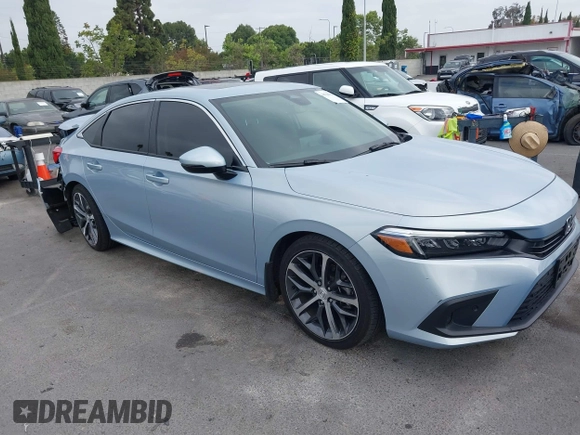 2022 Honda Civic Sedan Touring with VIN 2HGFE1F93NH328556, listed as a IAAI auction lot 39760314 with 24,564 mi miles. Bid and sale history available at carsss.com. Image 1.