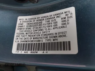 2014 Honda CR-V LX with VIN 2HKRM3H38EH558815, listed as a IAAI auction lot 42081171 with 129,624 mi miles. Bid and sale history available at carsss.com. Image 9.