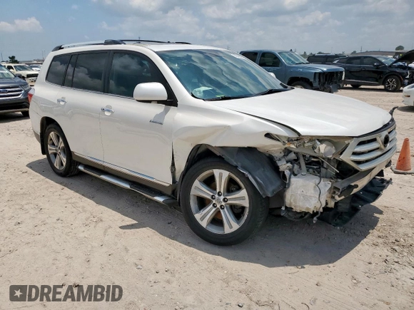 2012 Toyota Highlander Limited with VIN 5TDYK3EH7CS066902, listed as a Copart auction lot 58945295 with 162,859 mi miles and Salvage title. Bid and sale history available at DreamBid. Image 4.