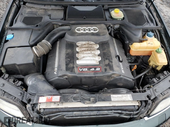 2002 Audi S8 with VIN WAUGU44D12N007629, listed as a Copart auction lot 84200554 with 156,384 mi miles and Clean Title. Bid and sale history available at DreamBid. Image 11.