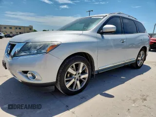 2016 Nissan Pathfinder Platinum with VIN 5N1AR2MNXGC665732, listed as a Copart auction lot 63183965 with 102,473 mi miles and Salvage title. Bid and sale history available at DreamBid. Image 1.