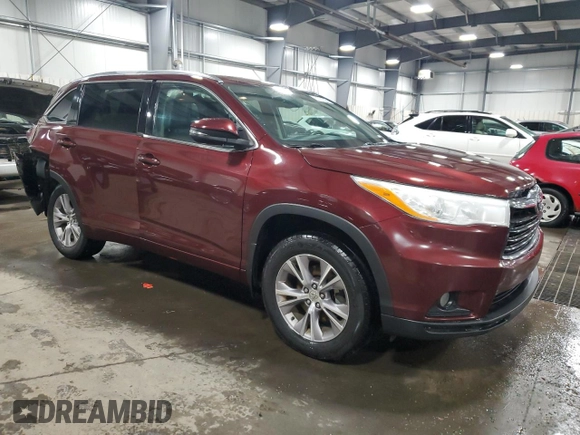 2014 Toyota Highlander XLE z VIN 5TDJKRFH4ES007652, wystawiony jako Copart lot #57761295 z przebiegiem 259 454 mil mil oraz Szkoda całkowita • Salvage title. Historia ofert i sprzedaży dostępna na DreamBid. Obrazek 4.