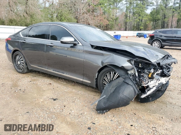 2018 Genesis G80 3.8L с VIN KMHGN4JE2JU239749, выставлен на аукционе Copart как лот 49259985 с пробегом 71 486 миль миль и Списание • Salvage title. История ставок и продаж доступна на DreamBid. Изображение 4.