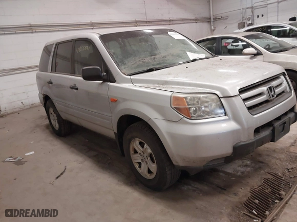 2007 Honda Pilot LX with VIN 5FNYF28167B031159, listed as a IAAI auction lot 41865591 with 163,320 mi miles. Bid and sale history available at carsss.com. Image 1.