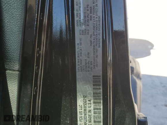 2021 Jeep Wrangler Unlimited Willys with VIN 1C4HJXDM8MW530712, listed as a Copart auction lot 54873175 with 54,598 mi miles and Salvage Title. Bid and sale history available at DreamBid. Image 12.