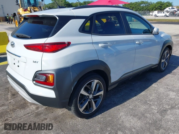 2018 Hyundai Kona Limited with VIN KM8K33A59JU080173, listed as a IAAI auction lot 42041992 with 37,513 mi miles. Bid and sale history available at carsss.com. Image 4.