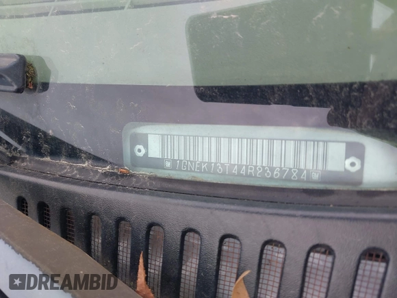 2004 Chevrolet Tahoe Z71 с VIN 1GNEK13T44R236784, выставлен на аукционе IAAI как лот 42005082 с пробегом 139 517 миль миль и . История ставок и продаж доступна на DreamBid. Изображение 9.