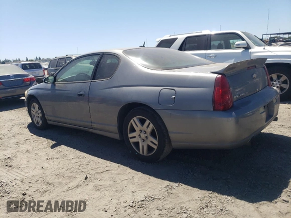 2006 Chevrolet Monte Carlo with VIN 2G1WN151469182893, listed as a Copart auction lot 67477724 with 134,567 mi miles and Salvage title. Bid and sale history available at DreamBid. Image 2.