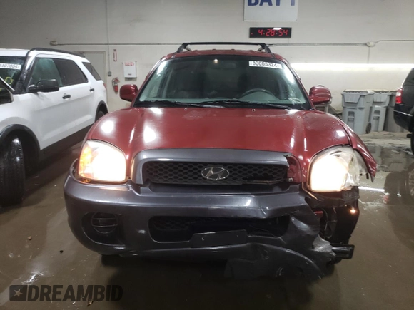 2002 Hyundai Santa Fe with VIN KM8SB12B72U223425, listed as a Copart auction lot 83005324 with 76,067 mi miles and Salvage Title. Bid and sale history available at carsss.com. Image 5.
