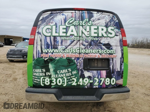2018 Chevrolet Express Cargo Van with VIN 1GCWGAFG9J1906904, listed as a Copart auction lot 47109625 with 146,396 mi miles and Clean Title. Bid and sale history available at carsss.com. Image 6.
