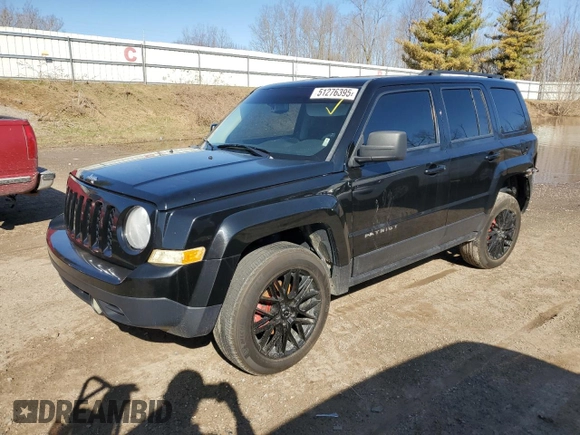 2014 Jeep Patriot Latitude with VIN 1C4NJPFB8ED850608, listed as a Copart auction lot 51276395 with 147,809 mi miles and Clean Title. Bid and sale history available at carsss.com. Image 1.
