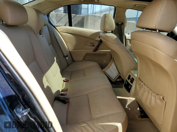 2006 BMW 5 Series 530i with VIN WBANE73556CM39724, listed as a Copart auction lot 46697405 with 191,164 mi miles and Non Repairable. Bid and sale history available at carsss.com. Image 10.