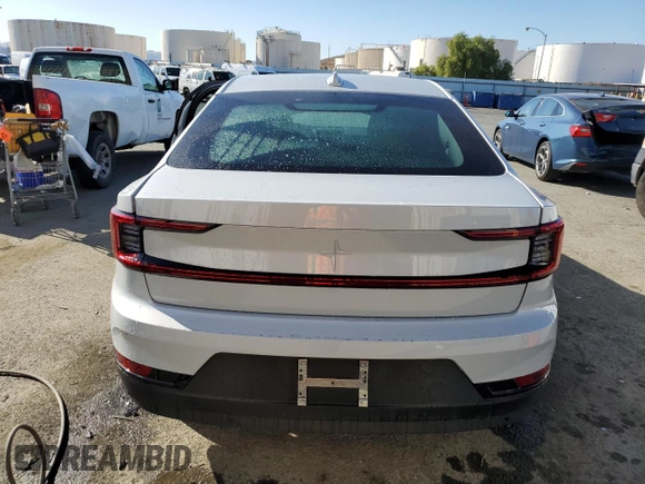 2023 Polestar 2 with VIN YSMEG3KA6PL135246, listed as a Copart auction lot 80104594 with 46,112 mi miles and Salvage Title. Bid and sale history available at carsss.com. Image 6.