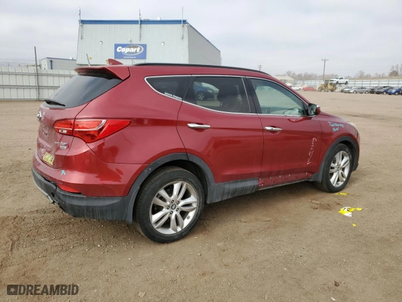 2013 Hyundai Santa Fe 2.0T Sport with VIN 5XYZUDLA0DG035077, listed as a Copart auction lot 45754335 with 124,952 mi miles and Salvage Title. Bid and sale history available at carsss.com. Image 3.