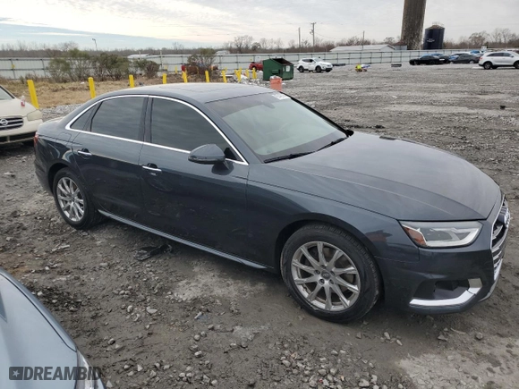 2020 Audi A4 Sedan Premium with VIN WAUGMAF43LN009282, listed as a Copart auction lot 42242395 with 58,990 mi miles and Salvage Title. Bid and sale history available at carsss.com. Image 4.
