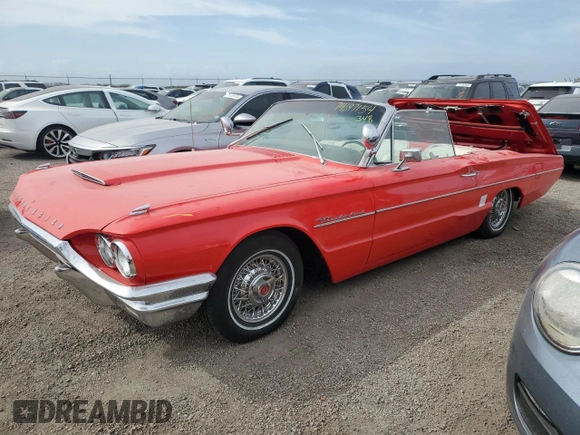 1964 Ford Thunderbird with VIN 4AY85Z103227, listed as a Copart auction lot 74697154 with 87,726 mi miles and Salvage Title. Bid and sale history available at DreamBid. Image 1.