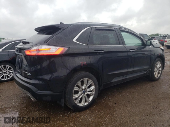 2020 Ford Edge Titanium with VIN 2FMPK4K97LBA16335, listed as a Copart auction lot 59462835 with 89,376 mi miles and Salvage title. Bid and sale history available at DreamBid. Image 3.