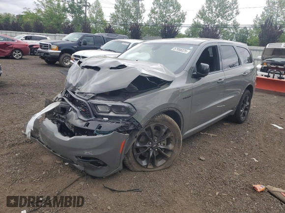 2021 Dodge Durango R/T with VIN 1C4SDJCT0MC759017, listed as a Copart auction lot 57956325 with 55,451 mi miles and Salvage title. Bid and sale history available at DreamBid. Image 1.