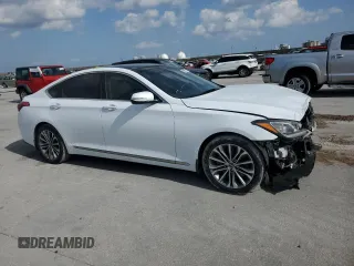2015 Hyundai Genesis 3.8L with VIN KMHGN4JE2FU097748, listed as a Copart auction lot 48990985 with 122,687 mi miles and Salvage Title. Bid and sale history available at carsss.com. Image 4.