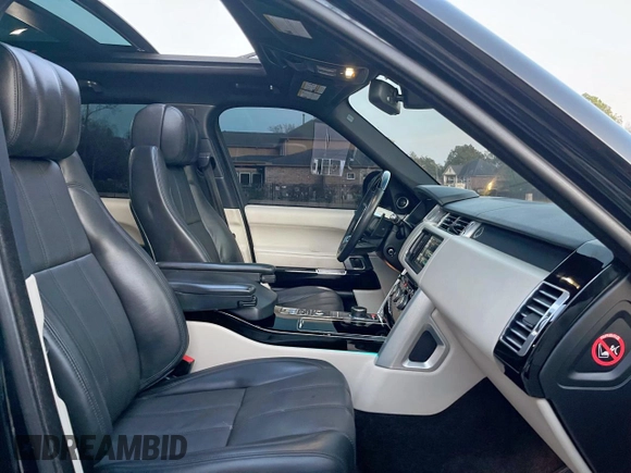 2014 Land Rover Range Rover Supercharged with VIN SALGS2TF6EA155229, listed as a Copart auction lot 57189225 with 95,369 mi miles and Salvage Title. Bid and sale history available at DreamBid. Image 5.