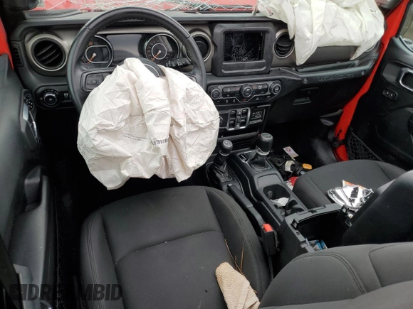 2021 Jeep Wrangler Unlimited Sport S with VIN 1C4HJXDN8MW622007, listed as a Copart auction lot 55930305 with Not provided miles and Salvage title. Bid and sale history available at DreamBid. Image 8.