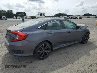 2020 Honda Civic Sedan Sport with VIN 2HGFC2F86LH526581, listed as a Copart auction lot 51692295 with 38,778 mi miles and Salvage Title. Bid and sale history available at carsss.com. Image 3.