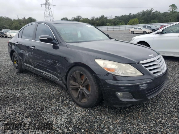 2009 Hyundai Genesis with VIN KMHGC46F19U045202, listed as a Copart auction lot 74543594 with 135,170 mi miles and Salvage Title. Bid and sale history available at carsss.com. Image 4.