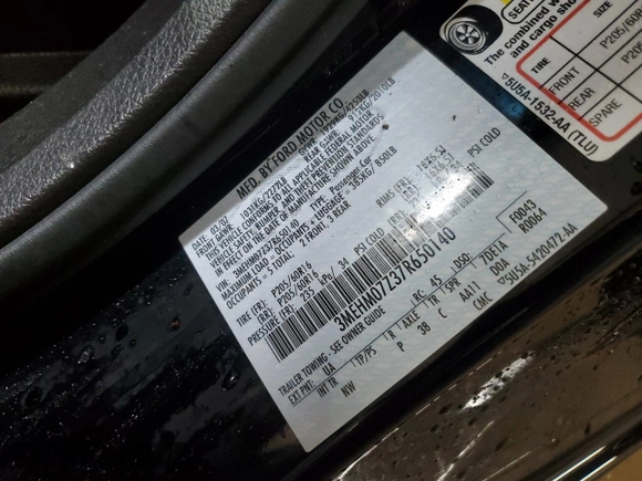 2007 Mercury Milan with VIN 3MEHM07Z37R650140, listed as a Copart auction lot 51051105 with 53,921 mi miles and Salvage Title. Bid and sale history available at carsss.com. Image 12.