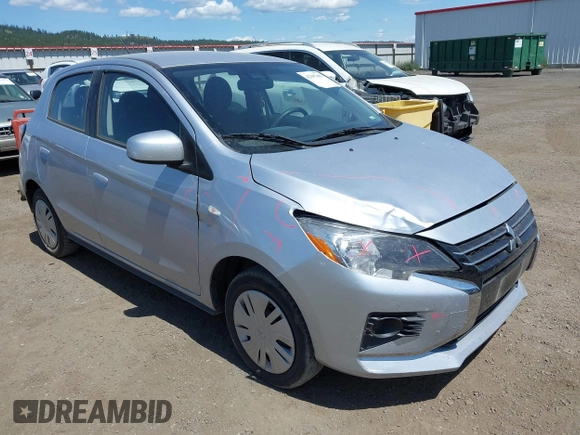 2024 Mitsubishi Mirage ES z VIN ML32AUHJ1RH025484, wystawiony jako IAAI lot #42397481 z przebiegiem 15 111 mil mil oraz . Historia ofert i sprzedaży dostępna na DreamBid. Obrazek 1.