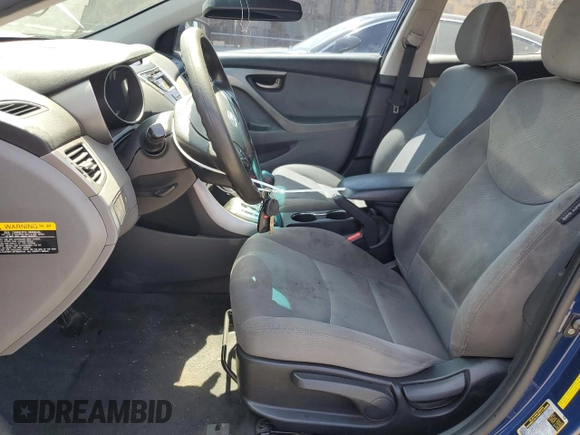 2013 Hyundai Elantra GLS with VIN KMHDH4AE7DU487588, listed as a Copart auction lot 62098015 with 106,046 mi miles and Salvage title. Bid and sale history available at DreamBid. Image 7.