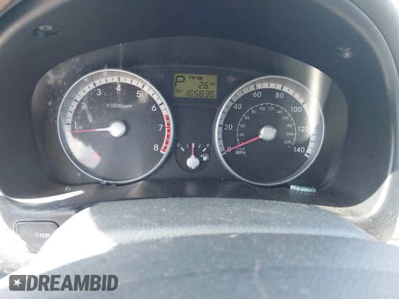 2009 Hyundai Accent Auto GLS with VIN KMHCN46C19U368700, listed as a IAAI auction lot 41590180 with 165,836 mi miles. Bid and sale history available at carsss.com. Image 7.