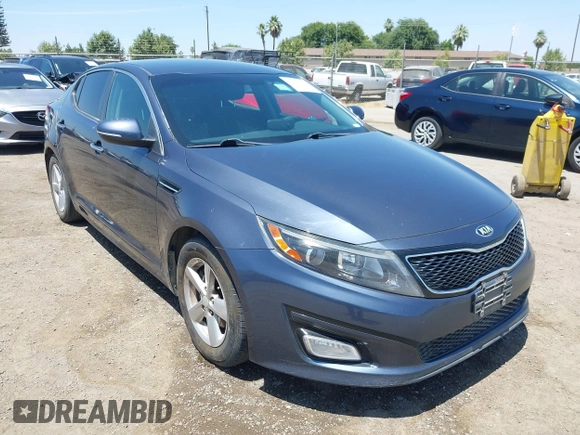 2015 Kia Optima LX with VIN 5XXGM4A70FG441639, listed as a IAAI auction lot 42618515 with 162,021 mi miles and . Bid and sale history available at DreamBid. Image 1.