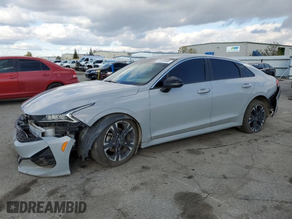 2021 Kia K5 GT-Line with VIN 5XXG64J25MG006868, listed as a Copart auction lot 42458495 with 78,771 mi miles and Salvage Title. Bid and sale history available at carsss.com. Image 1.