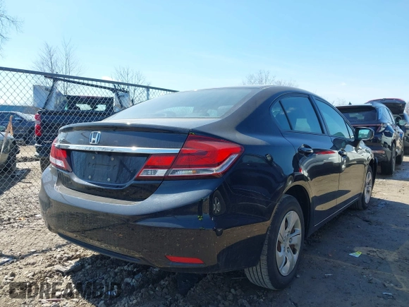 2015 Honda Civic Sedan LX with VIN 19XFB2F52FE004487, listed as a IAAI auction lot 41900671 with 125,497 mi miles. Bid and sale history available at carsss.com. Image 4.