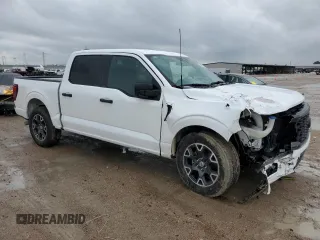 2024 Ford F-150 STX with VIN 1FTEW2KP9RKF20192, listed as a Copart auction lot 53884645 with 743 mi miles and Salvage Title. Bid and sale history available at carsss.com. Image 4.