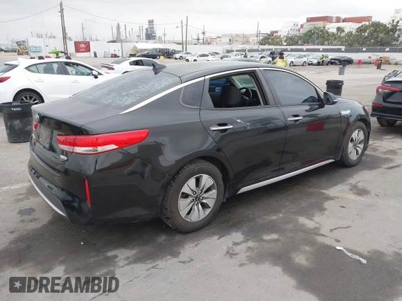 2017 Kia Optima Hybrid with VIN KNAGT4LC8H5008457, listed as a IAAI auction lot 41890144 with 122,340 mi miles. Bid and sale history available at carsss.com. Image 4.