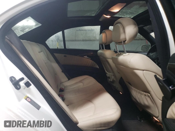2009 Mercedes-Benz E-Class Luxury 3.5L with VIN WDBUF56X39B421390, listed as a Copart auction lot 47384395 with 125,642 mi miles and Salvage Title. Bid and sale history available at carsss.com. Image 10.
