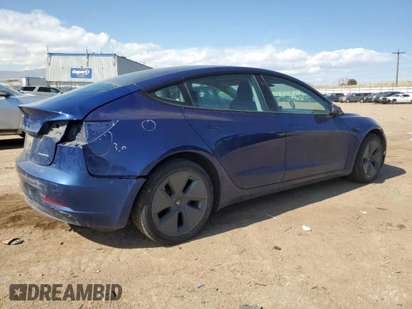 2021 Tesla Model 3 Long Range with VIN 5YJ3E1EB8MF003072, listed as a Copart auction lot 45596845 with 72,862 mi miles and Salvage Title. Bid and sale history available at DreamBid. Image 3.