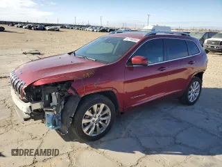 2017 Jeep Cherokee Overland with VIN 1C4PJLJS4HW574624, listed as a Copart auction lot 82796004 with 55,229 mi miles and Salvage title. Bid and sale history available at DreamBid. Image 1.