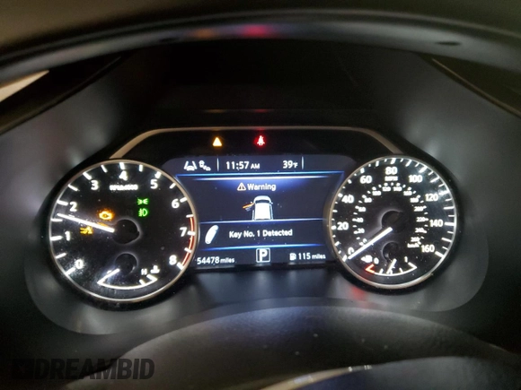 2021 Nissan Murano SL with VIN 5N1AZ2CS4MC126042, listed as a Copart auction lot 41977865 with 54,478 mi miles and Salvage Title. Bid and sale history available at DreamBid. Image 9.