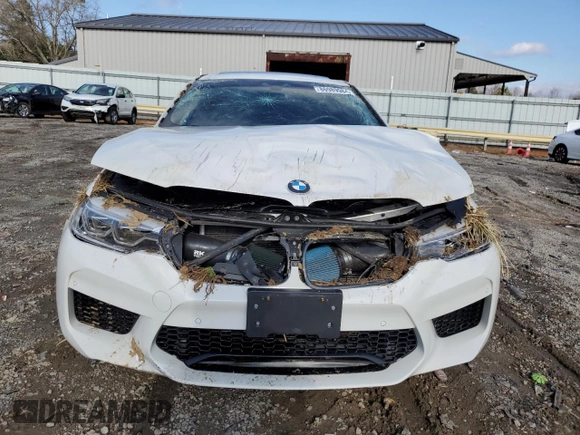 2020 BMW M5 Competition with VIN WBSJF0C08LB449068, listed as a Copart auction lot 86989984 with 0 mi miles and Salvage Title. Bid and sale history available at carsss.com. Image 5.
