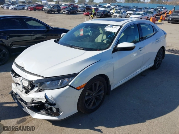 2020 Honda Civic Hatchback EX with VIN SHHFK7H69LU421760, listed as a IAAI auction lot 41626590 with 55,005 mi miles. Bid and sale history available at carsss.com. Image 17.