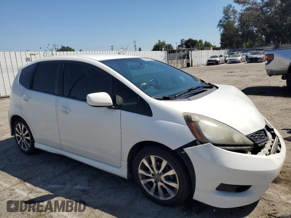 2013 Honda Fit Sport with VIN JHMGE8H53DC068018, listed as a Copart auction lot 52614455 with 153,177 mi miles and Salvage Title. Bid and sale history available at carsss.com. Image 4.