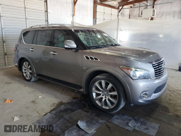 2014 Infiniti QX80 with VIN JN8AZ2NE0E9061737, listed as a Copart auction lot 61926565 with Not provided miles and Clean title. Bid and sale history available at DreamBid. Image 4.
